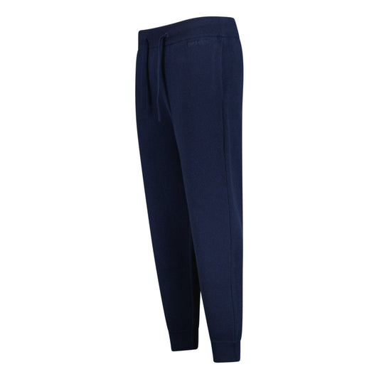 Burberry 'Hunton' Knitted Cuffed Cashmere Sweatpants Navy