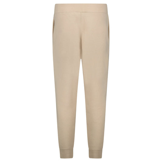 Burberry 'Hunton' Knitted Cuffed Cashmere Sweatpants Soft Fawn Beige