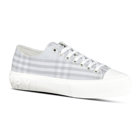 Burberry 'Jack Low' Check Trainers Grey