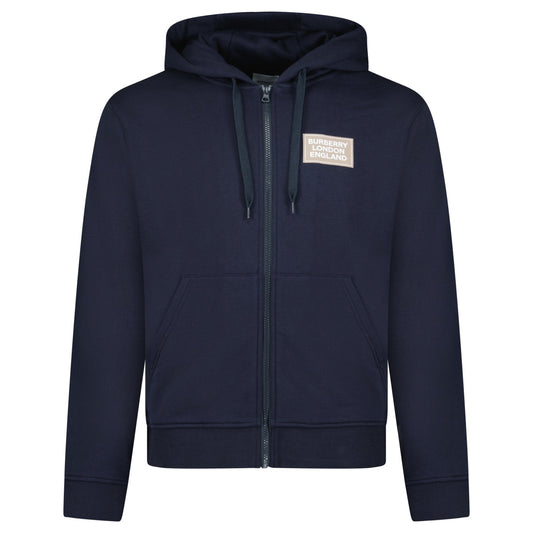 Burberry 'Keira' Logo Hoodie Zip Sweatshirt Navy