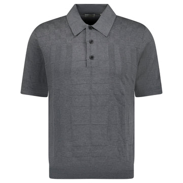 Burberry 'Kieran' Knit Polo-Shirt Grey