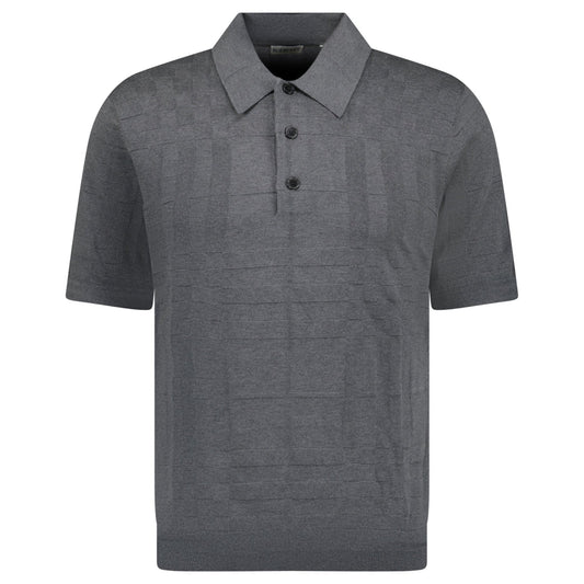 Burberry 'Kieran' Knit Polo-Shirt Grey