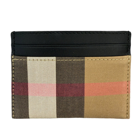 Burberry Leather & Canvas Classic Check Card Holder