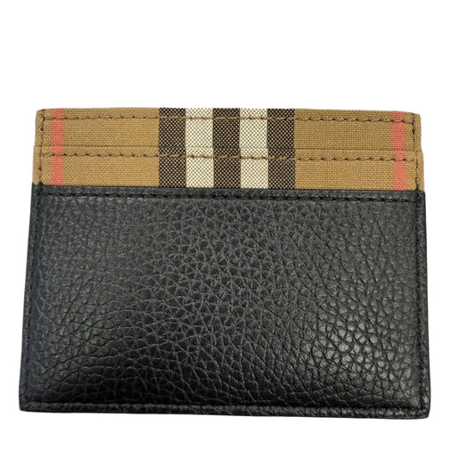 Burberry Leather & Canvas Classic Check Card Holder