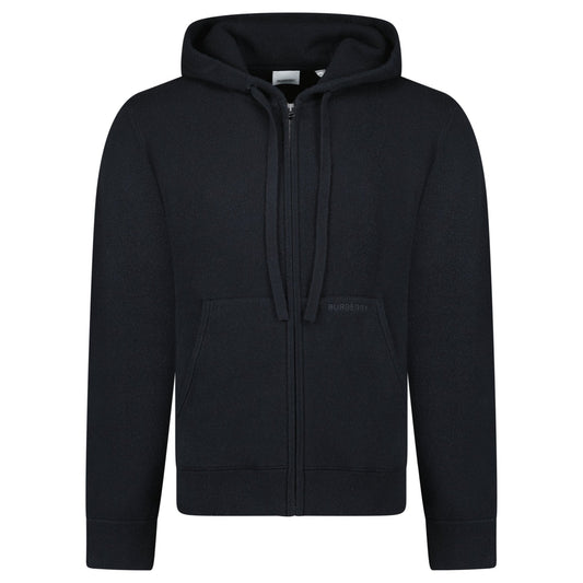 Burberry 'Lindley' Knitted Cashmere Hoodie Black