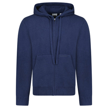 Burberry 'Lindley' Knitted Cashmere Hoodie Navy