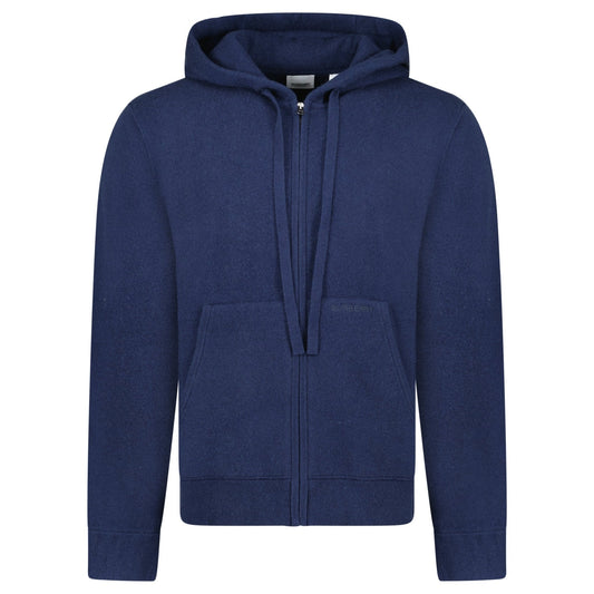Burberry 'Lindley' Knitted Cashmere Hoodie Navy