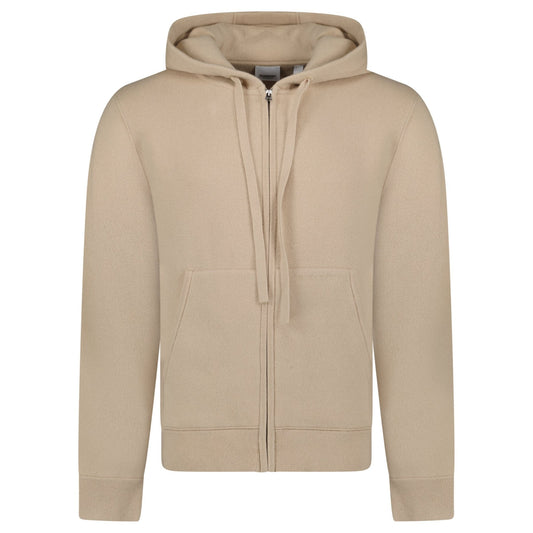 Burberry 'Lindley' Knitted Cashmere Hoodie Soft Fawn Beige