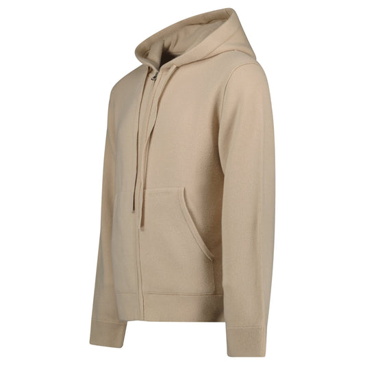 Burberry 'Lindley' Knitted Cashmere Hoodie Soft Fawn Beige