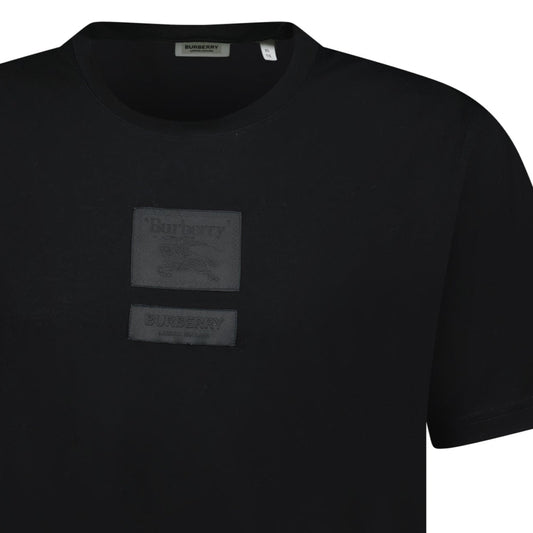 Burberry 'Margot' Embroidery London England Logo T-Shirt Black