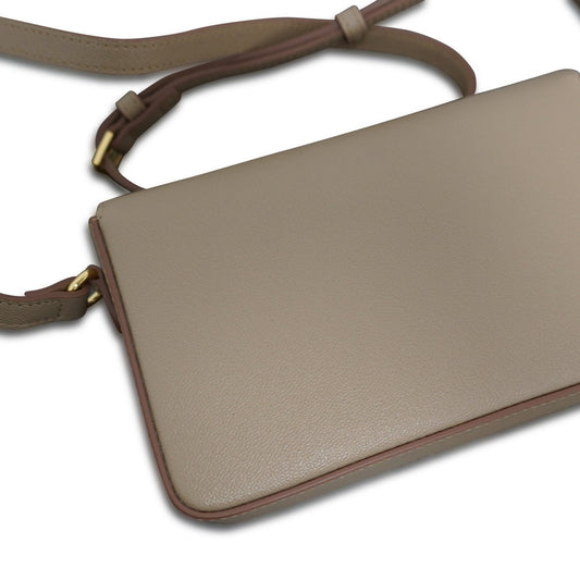 Burberry 'New Hampshire' Leather Shoulder Bag Chestnut Beige