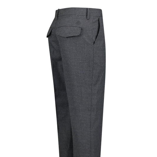 Burberry 'Shilton' Wool Pattern Trousers Charcoal