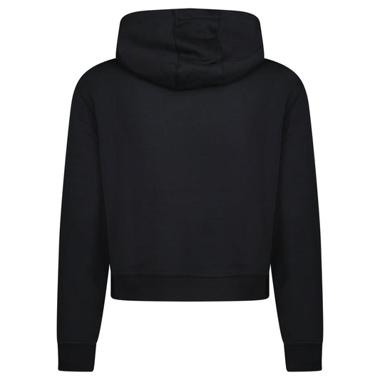 Burberry 'Talley' Embroidery Logo Check Hooded Sweatshirt Black