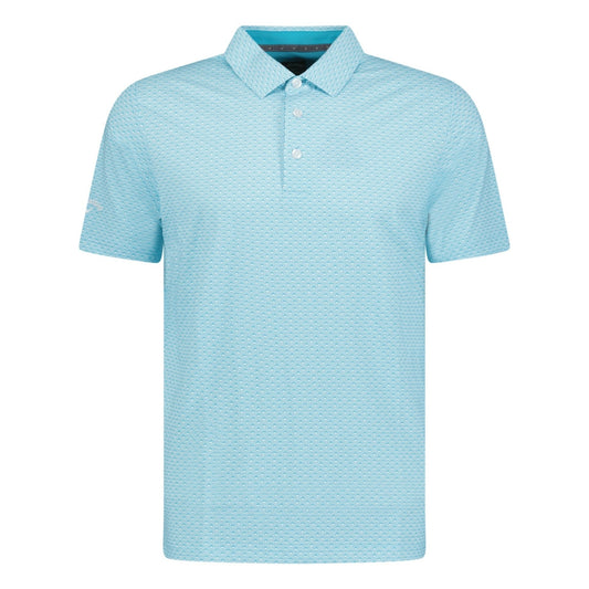 Callaway Trademark Print Golf Polo Blue Scuba