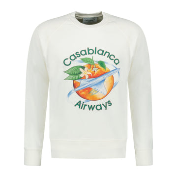 Casablanca Orbite Autour De L'Orange Raglan Sweatshirt White