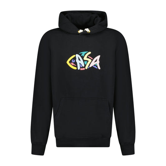 Casablanca 'The Fish Puff' Print Hooded Sweatshirt Black