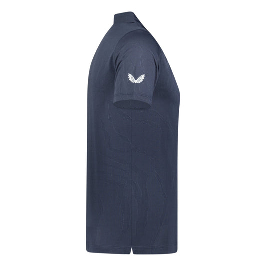 Castore Engineered Knit Golf Polo Midnight Navy