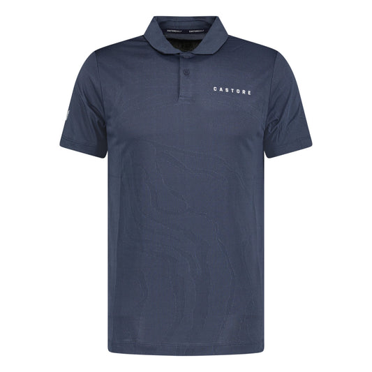 Castore Engineered Knit Golf Polo Midnight Navy