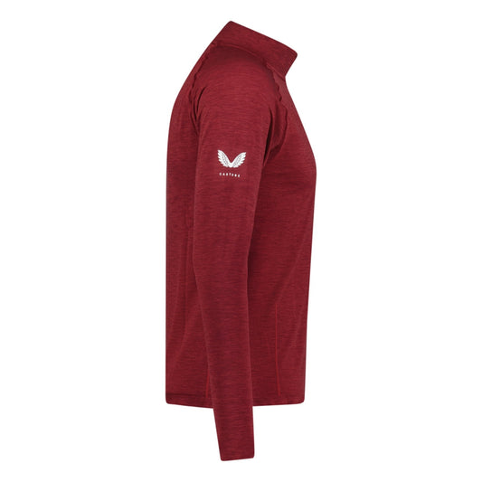 Castore Seamless Long Sleeve Golf Mock Neck  Cabernet Red