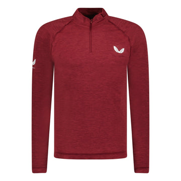 Castore Seamless Long Sleeve Golf Mock Neck  Cabernet Red