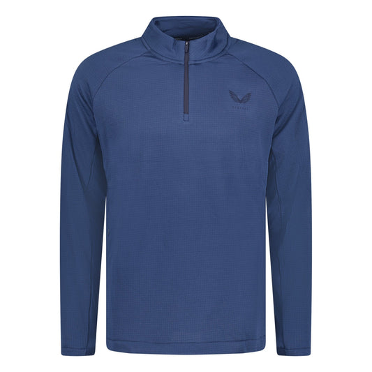 Castore Soft Shell Tech Golf Half Zip Oceana Blue