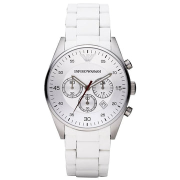 Emporio Armani AR5859 Men's Chronograph Tazio White Watch