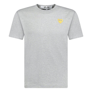 Comme Des Garcons Play Gold Heart Logo T-Shirt Grey