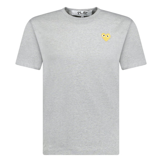 Comme Des Garcons Play Gold Heart Logo T-Shirt Grey