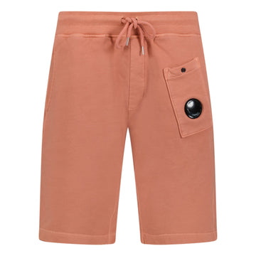 CP Company Bermuda Cotton Lens Shorts Coral