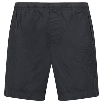 CP Company Black Logo-Embroidered Swim Shorts