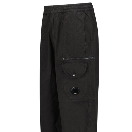 CP Company Black Microreps Boxy Cargo Lens Pants