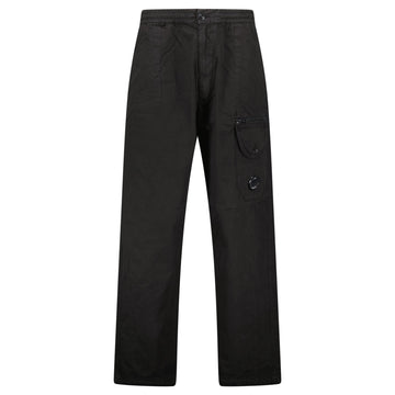 CP Company Black Microreps Boxy Cargo Lens Pants