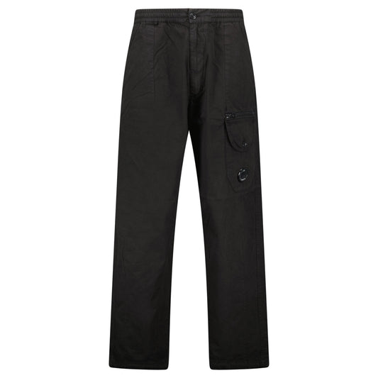 CP Company Black Microreps Boxy Cargo Lens Pants