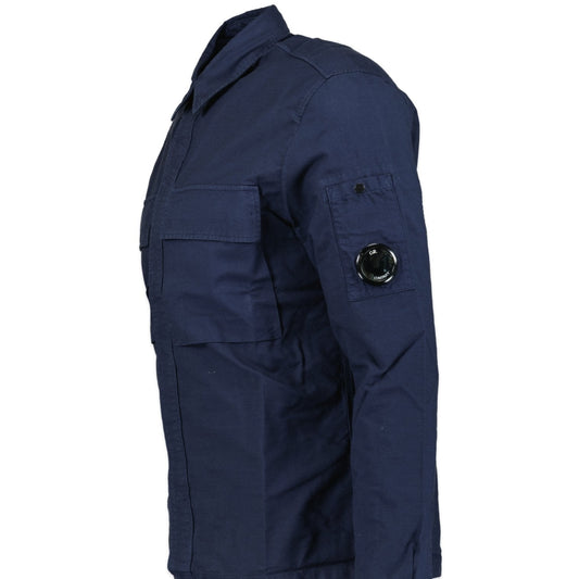 CP Company 'Broken Batavia' Zip Overshirt Navy