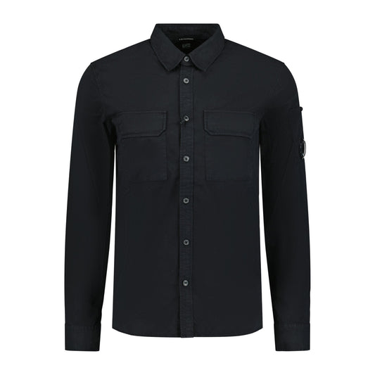 CP Company Button Up Lens Overshirt Black