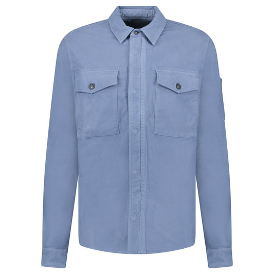 CP Company Button-Up Lens Overshirt infinity Blue