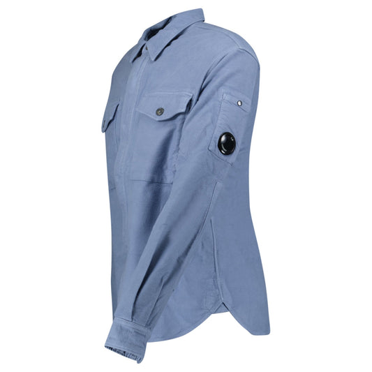 CP Company Button-Up Lens Overshirt infinity Blue