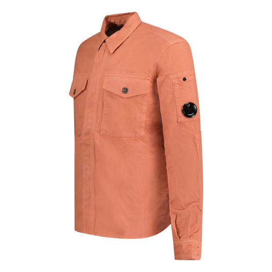 CP Company Button-Up Overshirt Coral