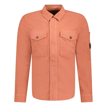 CP Company Button-Up Overshirt Coral