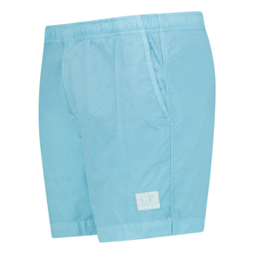CP Company Chrome-R Patch Logo Swim Shorts Baby Blue