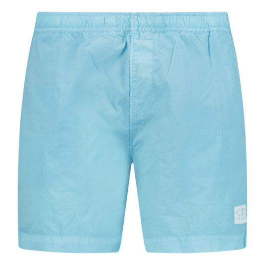CP Company Chrome-R Patch Logo Swim Shorts Baby Blue