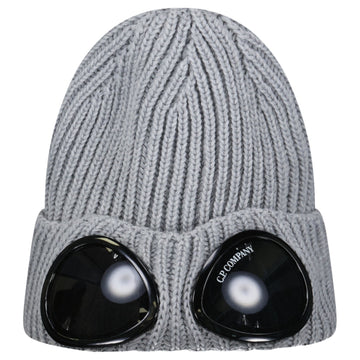 CP Company Extrafine Merino Wool Goggle Beanie in Grey