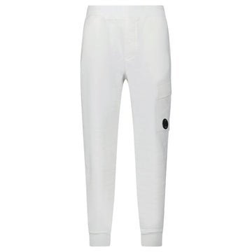 CP Company Lens Cargo Sweatpants White