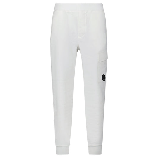 CP Company Lens Cargo Sweatpants White
