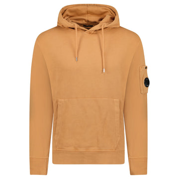 CP Company Lens Diagonal Raised Hooded Fleece Apricot