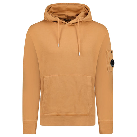 CP Company Lens Diagonal Raised Hooded Fleece Apricot
