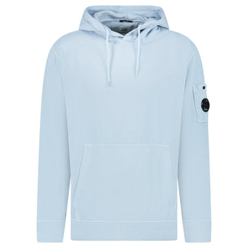 CP Company Lens Diagonal Raised Hooded Fleece Cerulean