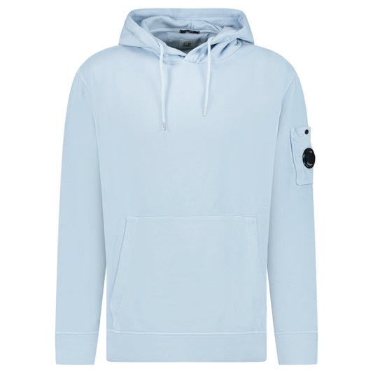 CP Company Lens Diagonal Raised Hooded Fleece Cerulean