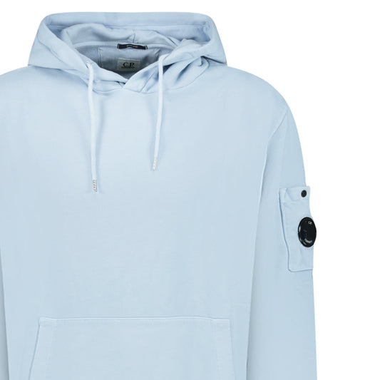 CP Company Lens Diagonal Raised Hooded Fleece Cerulean
