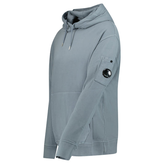CP Company Lens Diagonal Raised Hooded Fleece Stormy Weather